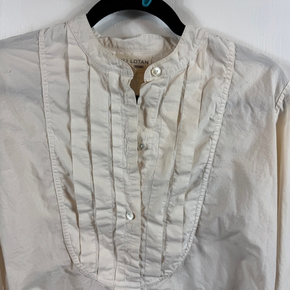 Nili Lotan Ivory Pintuck Tunic Top XS - Picture 3 of 11